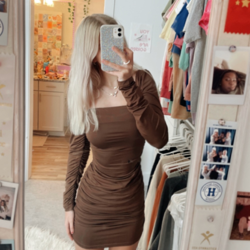 Sleek Brown Dress